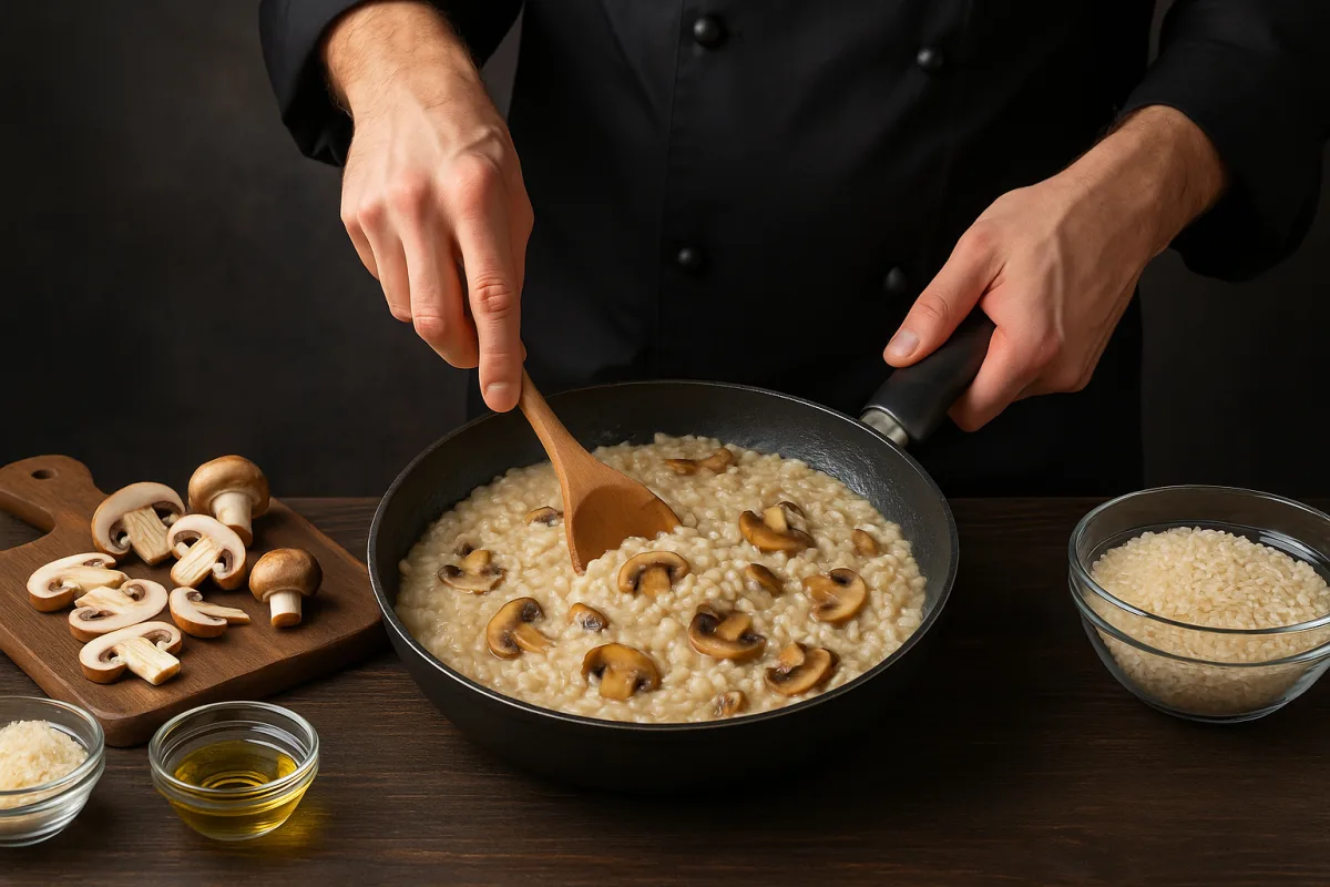 Ricetta risotto ai funghi: il segreto dello chef per mantecatura perfetta