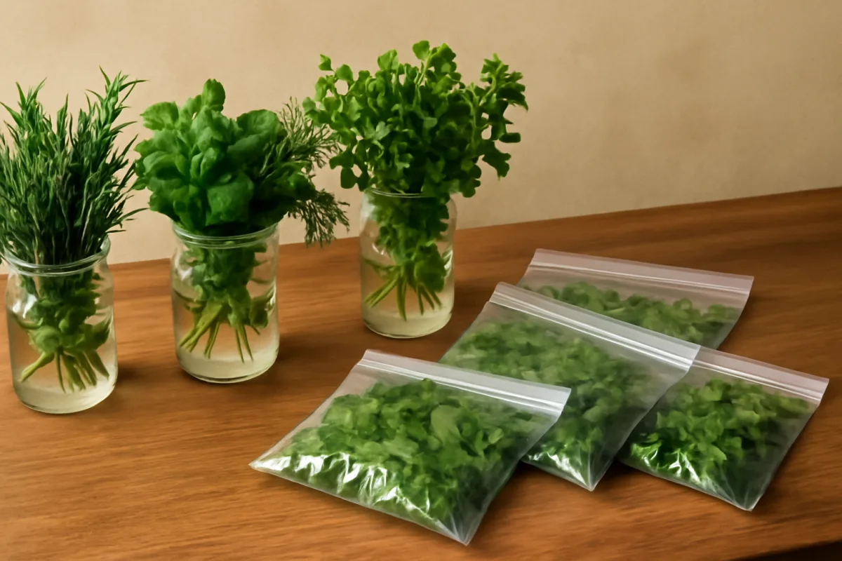 Conservare le erbe aromatiche: tecniche per mantenerle verdi e profumate settimane