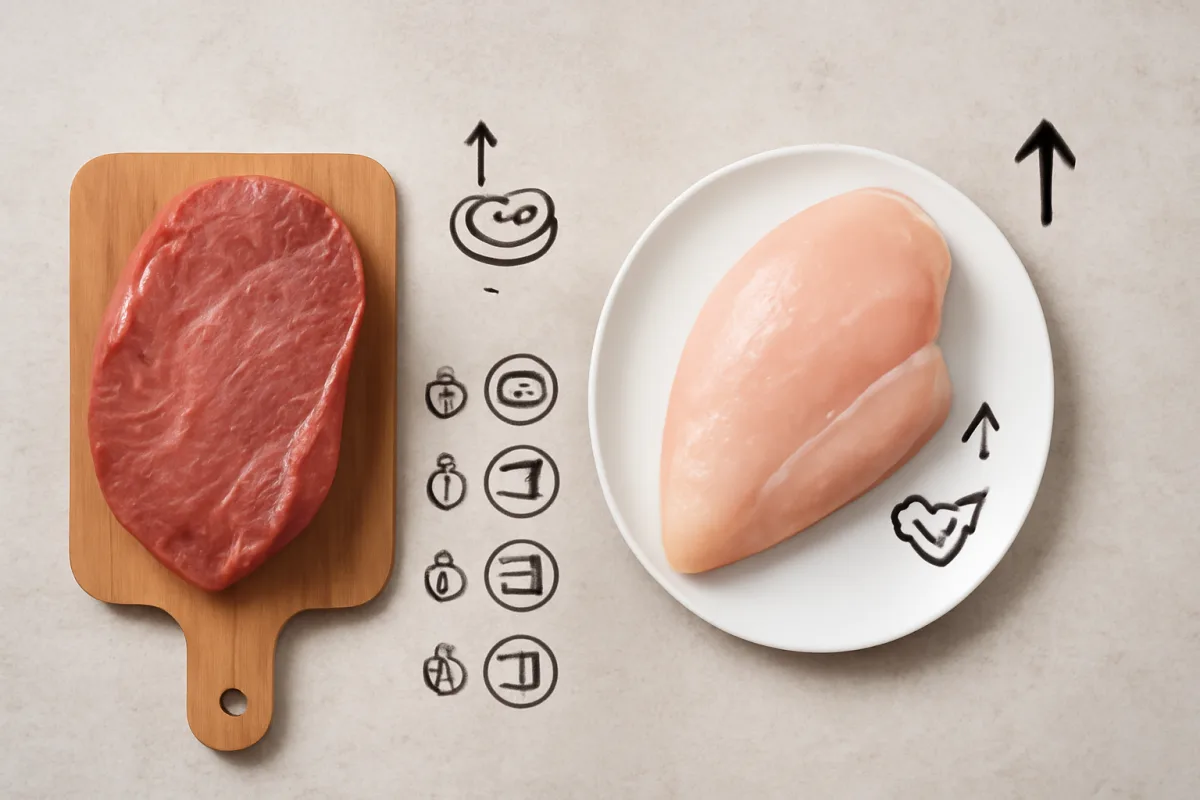 Carne rossa o carne bianca? I dati nutrizionali spiegati in modo chiaro